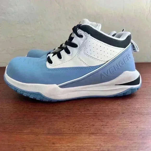 Avenger Work Boots Reaction Mid CN A811 Men's Size 8.5 White Blue Black - Picture 9 of 13